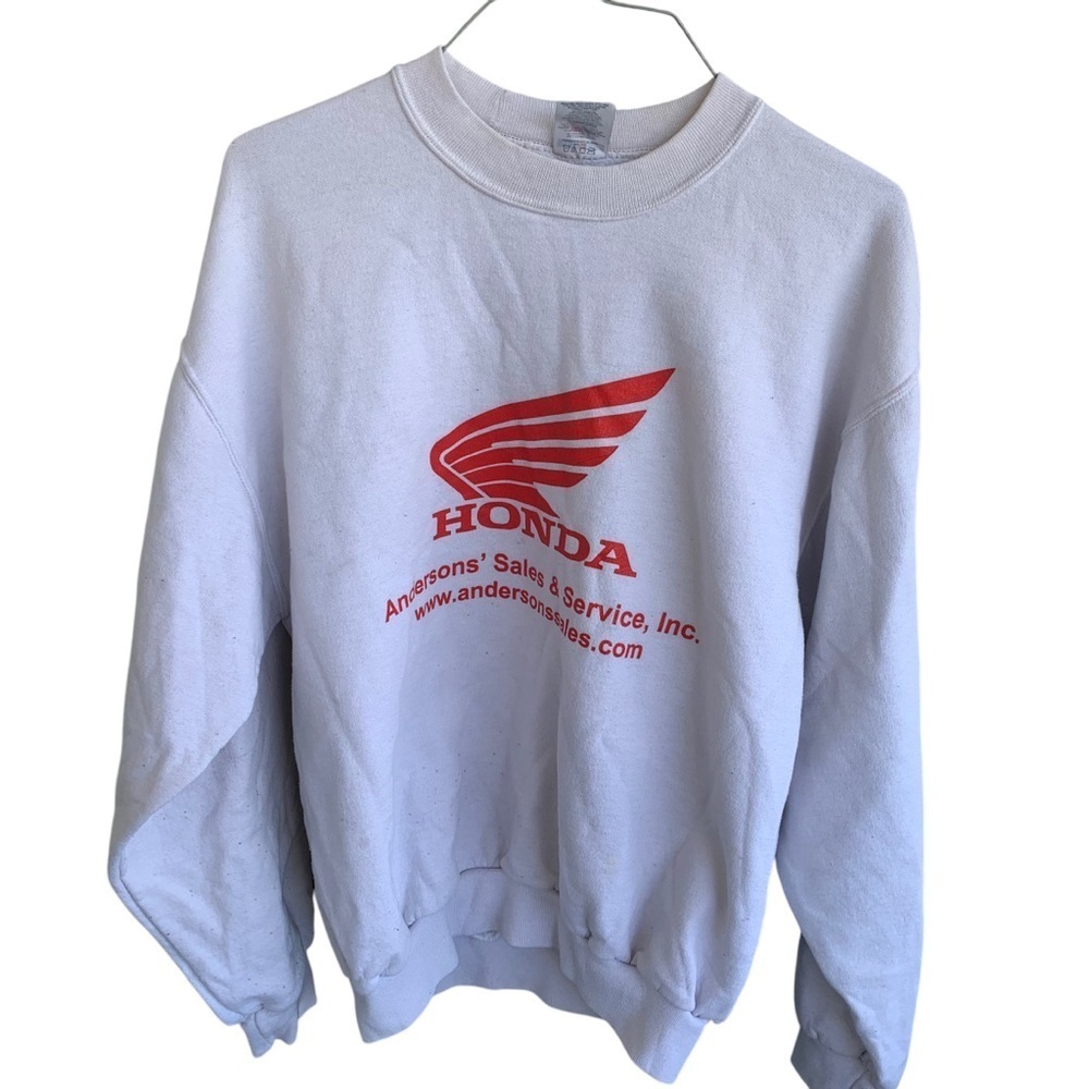 Vintage Honda Graphic Sweatshirt Andersons Sales & Service Size Medium - Picture 2 of 4